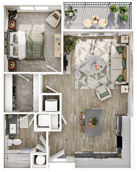 a1 floor plan  1 bedroom with 1 bath  129